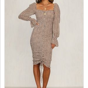 Runway Scout leopard print midi dress size medium